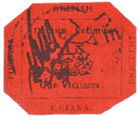 timbre octogonal de Guyane britannique - Le One cent Magenta.