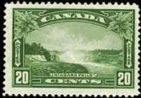Timbre représentant les chutes du Niagara.