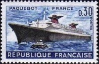 Timbre du paquebot France.
