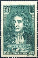 Timbre sur Jean de la Fontaine.