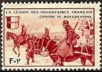 Timbre la légion des volontaires contre le bolchevisme.