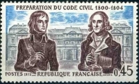 Timbre la naissance du Code Civil.