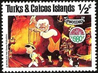 Pinocchio le timbre poste.