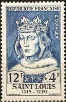 Timbre sur le roi Saint Louis.