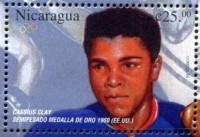 Timbre du boxeur Cassius Clay.