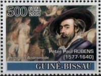 Timbre a l'effigie du peintre Paul Rubens.