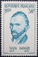 Timbre du peintre Vincent van Gogh.