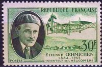 Timbre helicoptere et Etienne Oehmichen.
