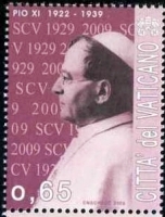 Timbre le pape Pie XI.