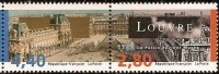 Le Musée du Louvre en Timbres poste.
