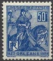 Timbre sur Jeanne d'Arc.