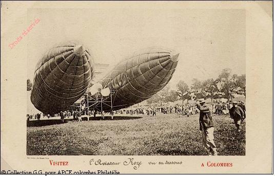 L'aviateur Roze vu en dessous
