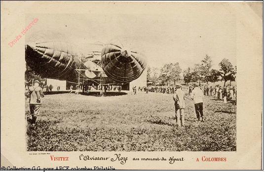 L'aviateur Roze au moment du départ
