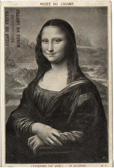 Carte postale du Tableau de La Joconde.