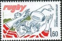 TIMBRE FRANCE RUGBY 1982
