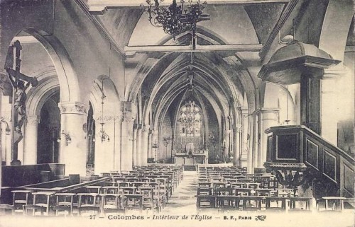 L'interieur de l'ancienne église de Colombes.