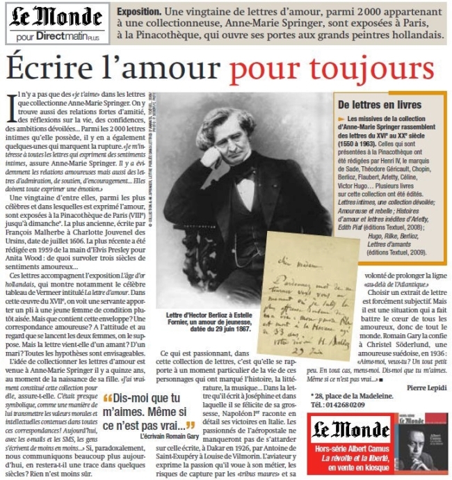 Ecrire l'amour pour toujours.