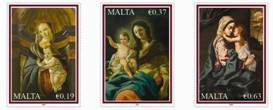 Timbres de Noël malte 2009.