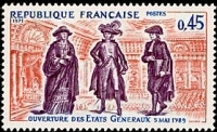 Timbre de France Ouverture des états généraux. 