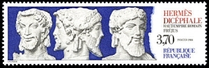 Timbre Hermes Dicephale Fréjus.