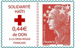 Timbre Marianne Solidarité Haïti.