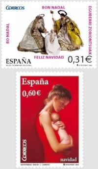 Timbres noël 2008 - Espagne.