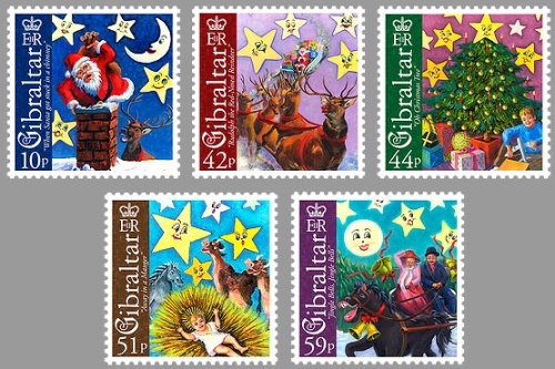 Timbres noël 2008 - Gibraltar.