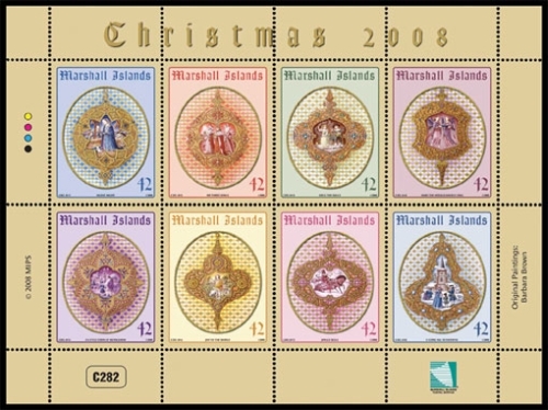 Bloc de Timbres noël 2008 - Iles Marshall.