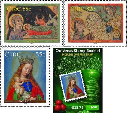 Timbres de Noël Irlande 2009.