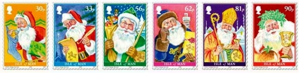 Timbres de Noël Isle de man 2009.