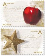 Timbres de Noël Norvège 2009.