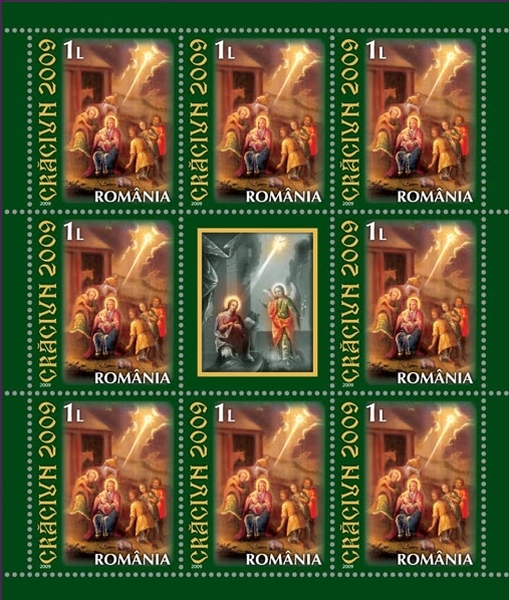 Timbres de Noël Roumanie 2009.