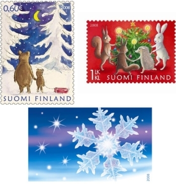 Timbres noël 2008 - Finlande.