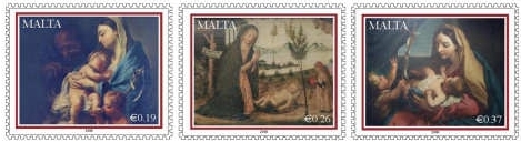 Timbres noël 2008 - Malte.