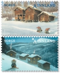 Timbres noël 2008 - Norvège.