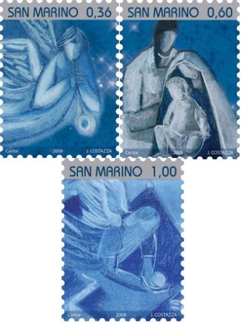 Timbres noël 2008 - San Marin.