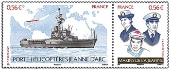 Timbres porte-hélicoptères Jeanne-d'Arc