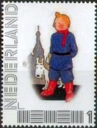 Timbre sur tintin au pays des soviets.
