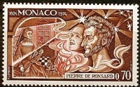 Timbre du poete Pierre Ronsard.