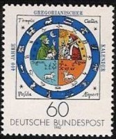 Timbre creation du calendrier Gregorien.