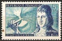 Timbre sur l'eclairage au gaz.