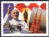 Timbre du pape Jean-paul II.