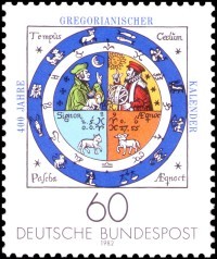 Timbre sur le calendrier gregorien.