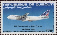 Timbre sur le Boeing 747.