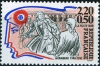 Timbre sur Mirabeau.