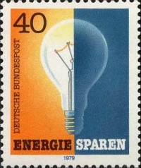 Timbre sur l'ampoule à incandescence.