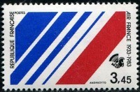 Timbre Air France.