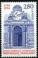 Timbre sur la création de l'Ecole normale supérieure.