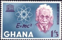 Timbre Albert Einstein et la relativité.