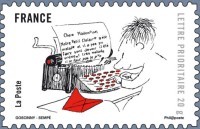 Timbre la machine à écrire.